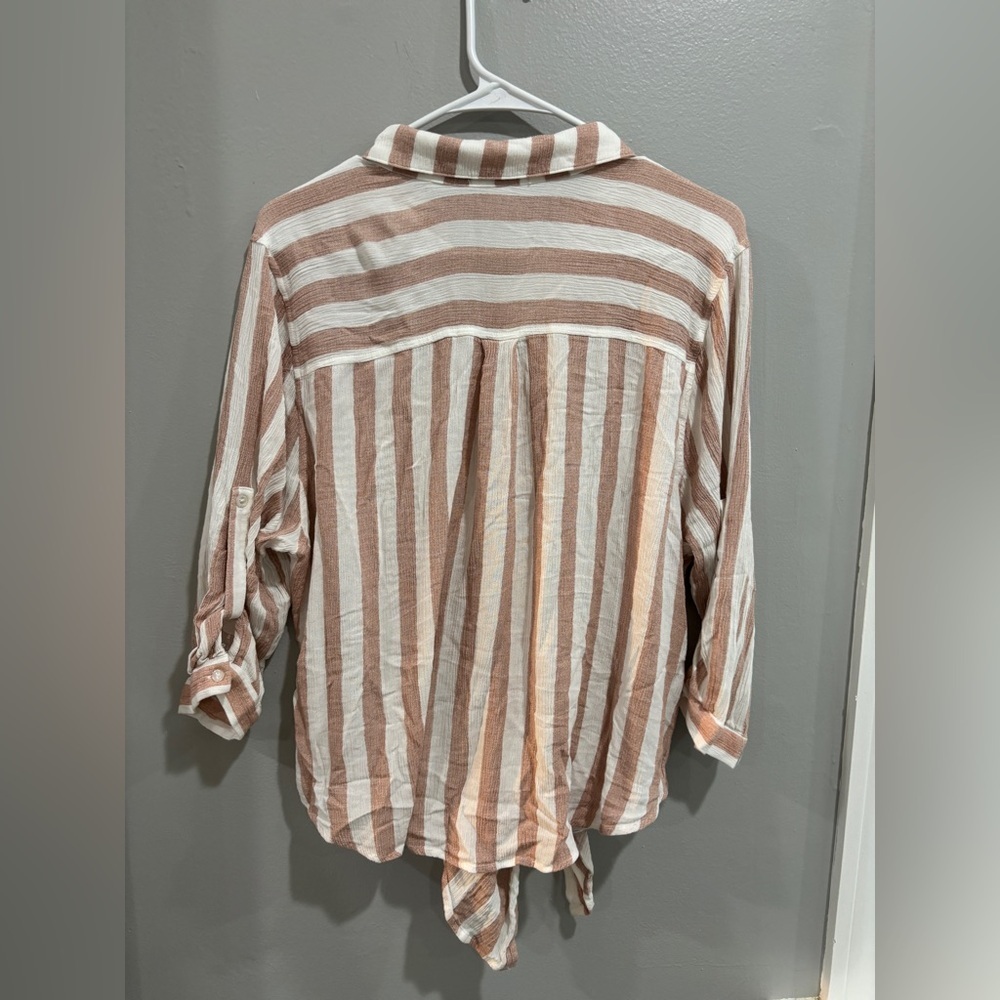 Pink Striped Button Down Shirt - Picture 4 of 10